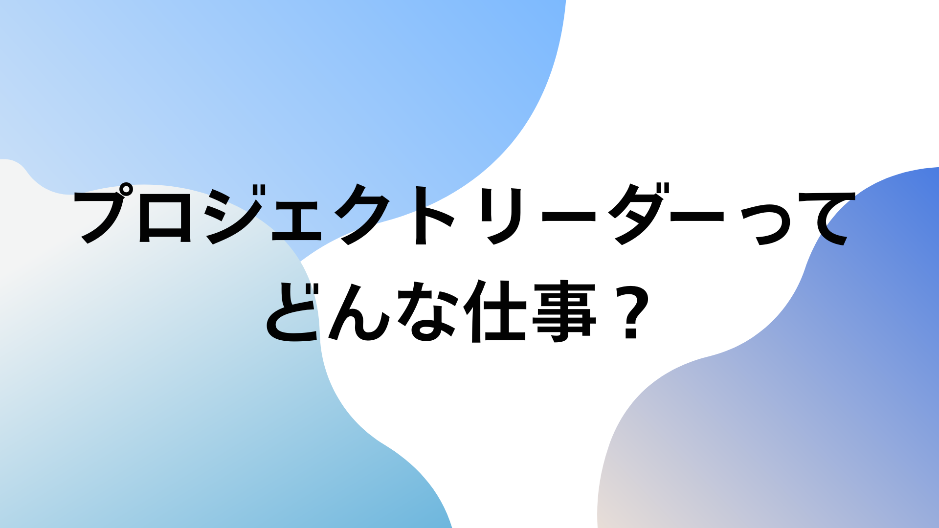 プロジェクトリーダー